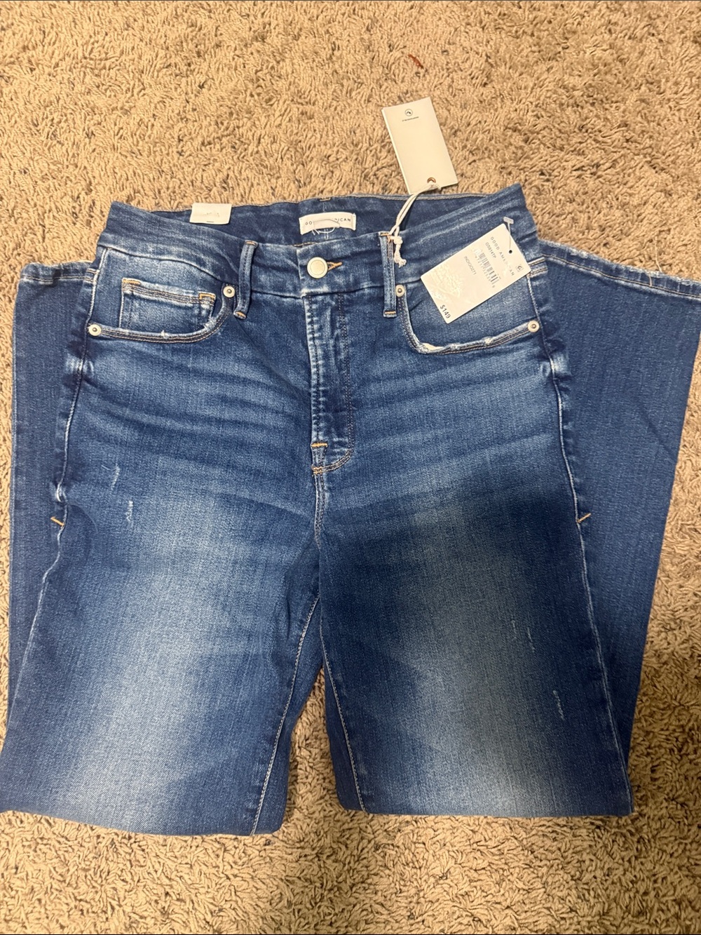 Good American Men's Medium Blue Slim Straight Jeans